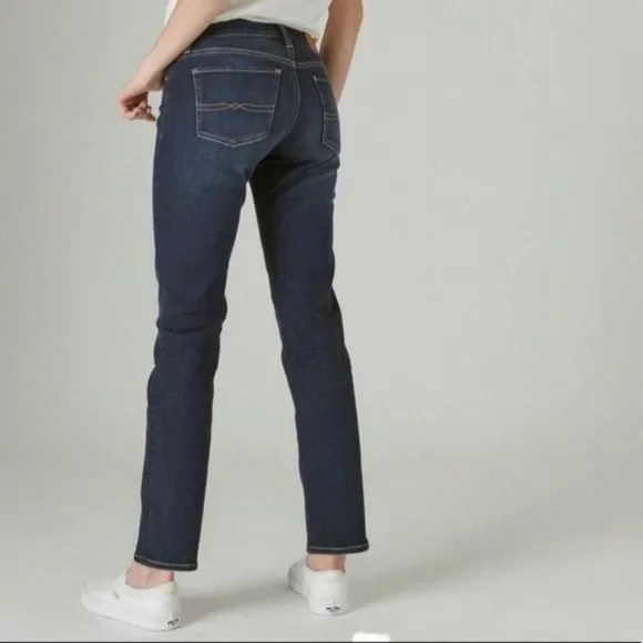 Lucky Brand Dark Wash Orta Premium Sweet Straight Ankle Jeans - Picture 1 of 10